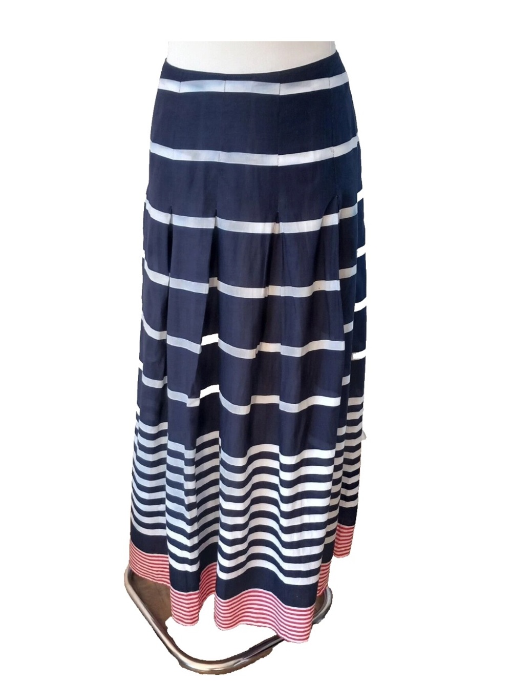 Boden blue striped maxi skirt lined 2